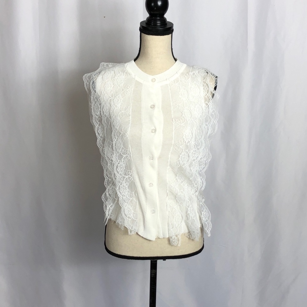 White Sleeveless Blouse NWOT